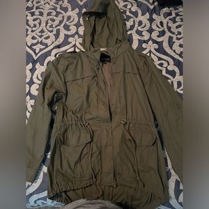 Olive green parka